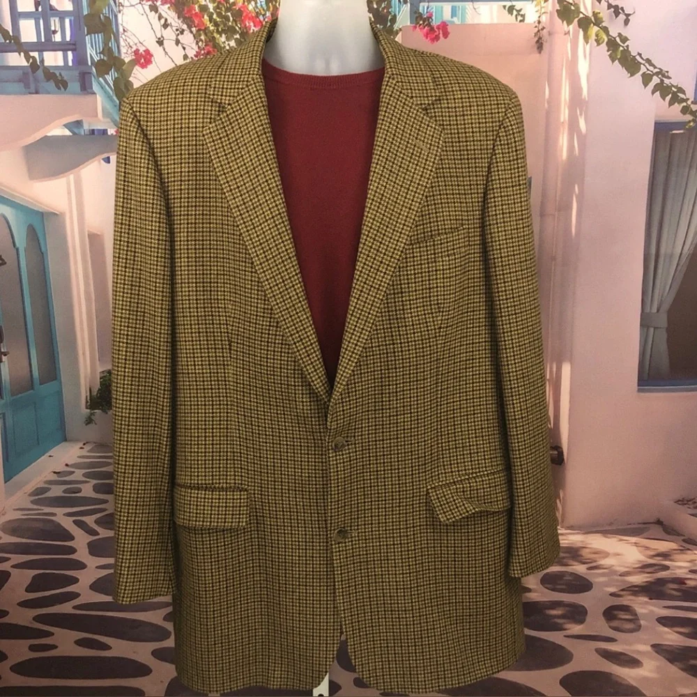 Brooks Brothers 100% Cashmere Houndstooth Blazer